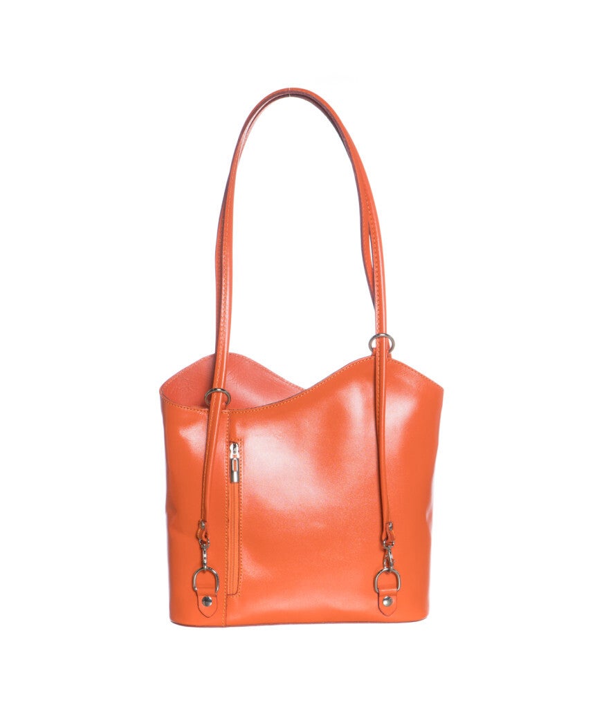 Joy - Shopper da Donna Arancio In Vera Pelle