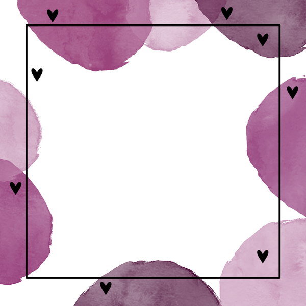 Notizblock Violett mit Herzen