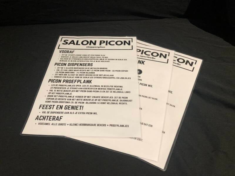 Bij het Salon Picon DIY-pakket zit een handig stappenplan zodat alles vlot verloopt.