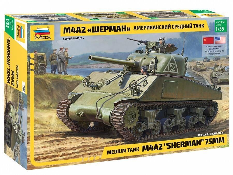 M4A2 Sherman Zvezda  Nr. 3702  1:35 neu