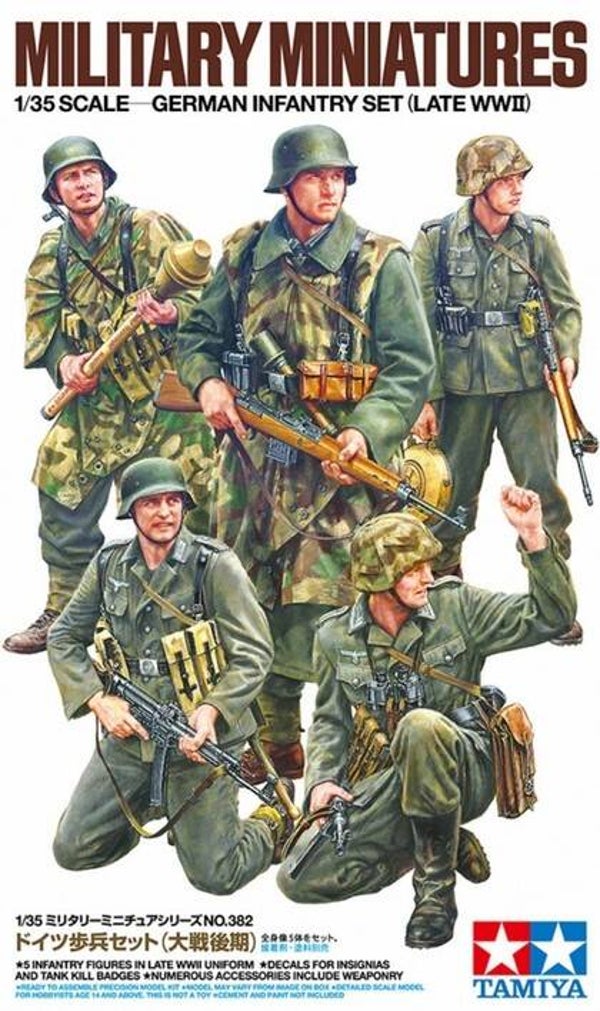 German Infantry Set (Late WWII) – 5 Figures Tamiya Nr. 35382 1:35 neu
