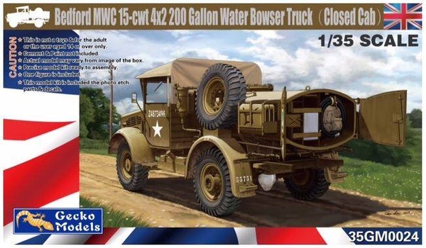 Bedford MWC 15-cwt 4x2 200 Gallon Water Bowser Truck Closed Cab Gecko Models Nr. 35GM0024 1:35