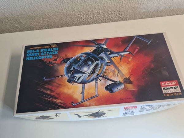 McDonnell-Douglas MH-6 Stealth Quiet Attack Helicopter Night Hawk Academy/Minicraft  Nr. 01691  1:48