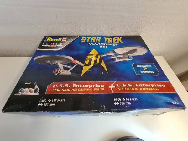 Star Trek Anniversary Set U.S.S. Enterprise Original Series + U.S.S. Enterprise Into Darkness Revell  Nr. 05721