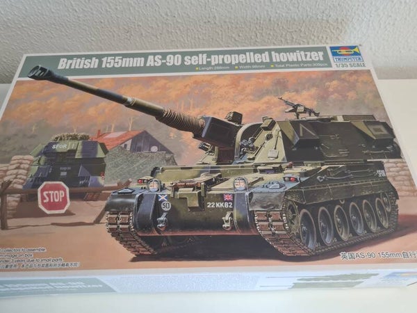 British AS-90 155 mm Self-propelled Howitzer Trumpeter  No. 00324  1:35 neu