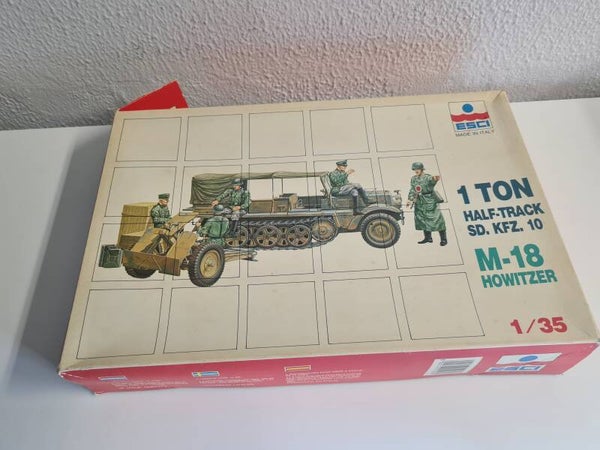 1 Ton Halftrack Sd.Kfz.10 Ausf. A with M-18 Howitzer ESCI  Nr. 5008  1:35