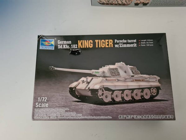 German Sd.Kfz. 182 King Tiger Porsche Turret w/Zimmerit Trumpeter  Nr. 07292  1:72