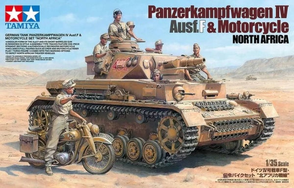 Panzerkampfwagen IV Ausf. F & Motorcycle – North Africa Tamiya Nr. 25208 1:35