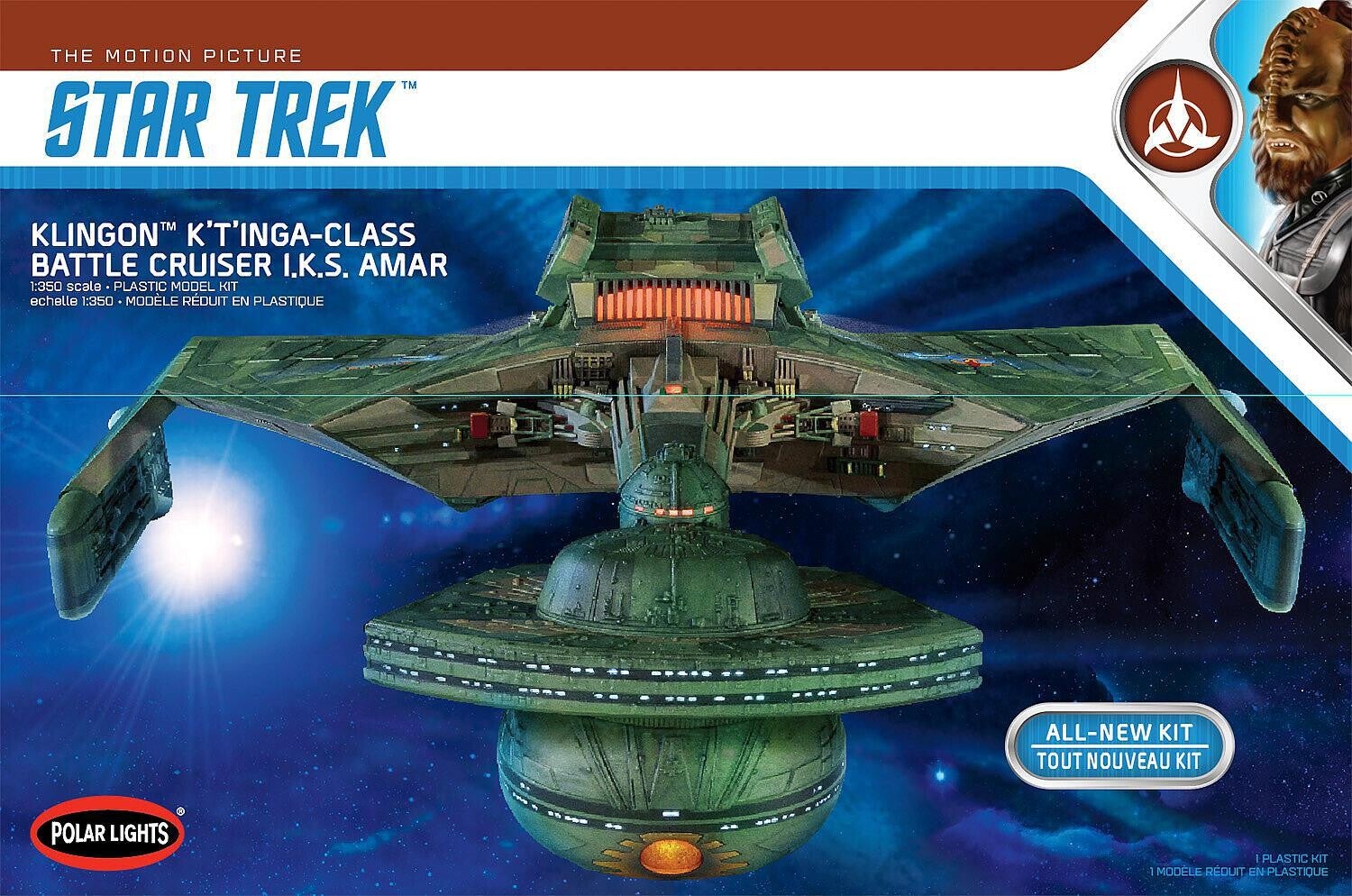 Star Trek Klingon K't'inga-Class Battle Cruiser I.K.S. Amar Polar Lights  Nr. 950  1:350