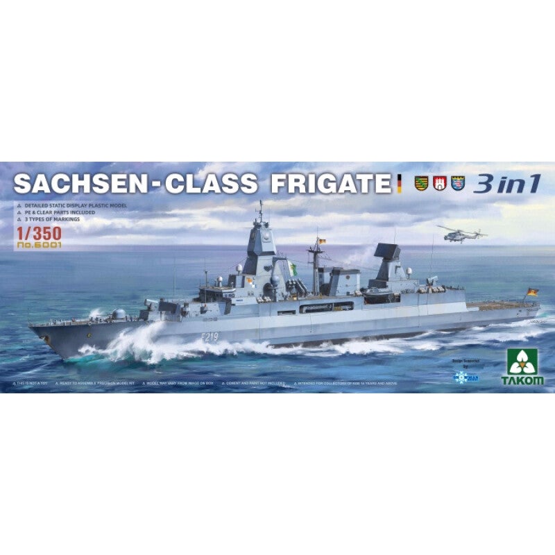 Sachsen-Class Frigate Takom  Nr. 6001  1:350 neu