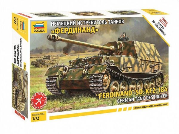 Sd.Kfz. 184 Ferdinand German Tank Destroyer Zvezda Nr. 5041 1:72