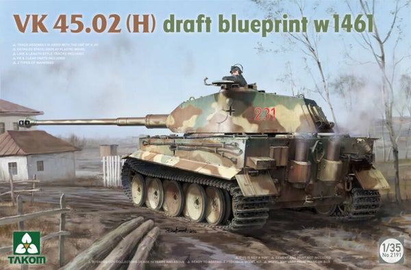 VK 45.02 (H) Draft Blueprint w1461 Takom  No. 2191  1:35