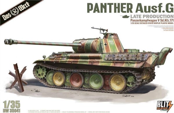 Das Werk DW35041 1:35 Panther Ausf. G Late Production - SUPER BLITZ Panzerkampfwagen V Sd.Kfz. 171 Modellbau Plastikbausatz