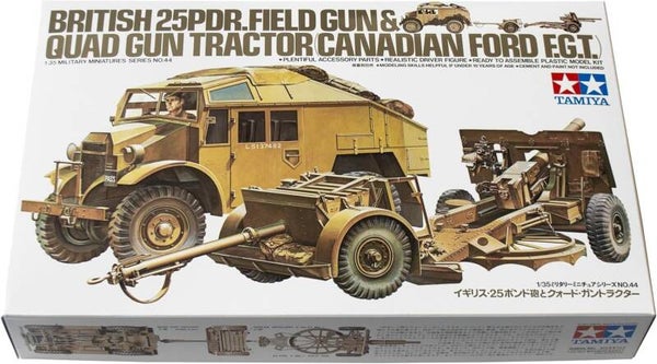 British 25pdr Field Gun & Quad Gun Tractor Tamiya Nr. 35044 1:35