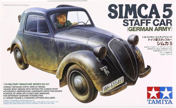 Simca 5 German Staff Car Tamiya Nr. 35321 1:35 neu