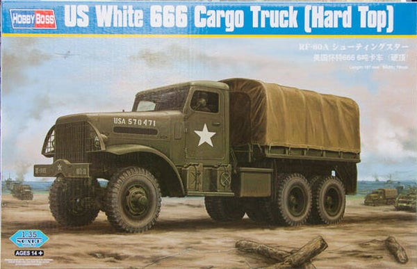 US White 666 Cargo Truck (Hard Top) HobbyBoss  Nr. 83801  1:35