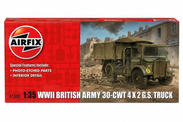 WWII British Army 30-cwt 4x2 G.S. Truck Airfix Nr. A1380 1:35 neu
