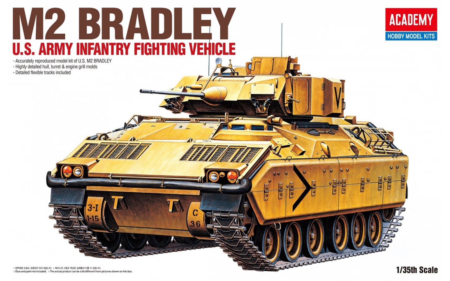 M2 Bradley U.S. Army Infantry Fighting Vehicle Academy Nr. 13237 1:35 neu