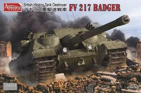 British Heavy tank Destroyer FV 217 Badger Amusing Hobby  No. 35A034  1:35 neu