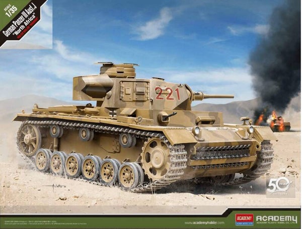 German Panzer III Ausf. J North Africa Academy Nr. 13531 1:35 neu