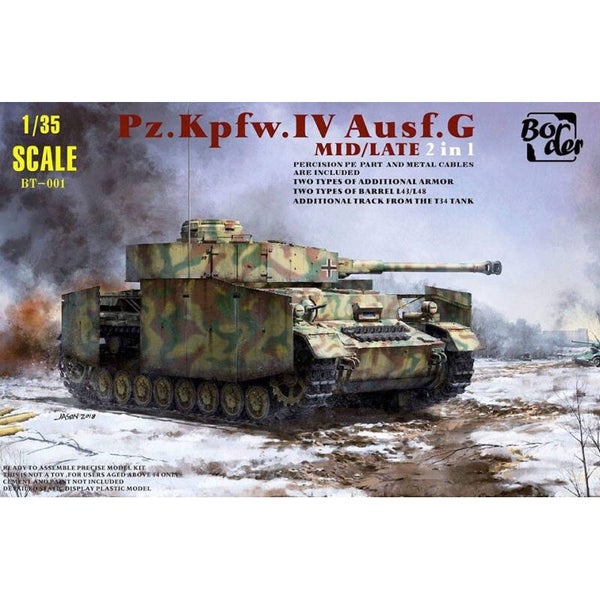Pz.Kpfw.IV Ausf.G Mid/Late 2 in 1 Border Model Nr. BT-001 1:35