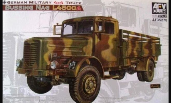 AFV Club – Büssing-NAG L4500A German Military 4×4 Truck – AF35270 – 1:35