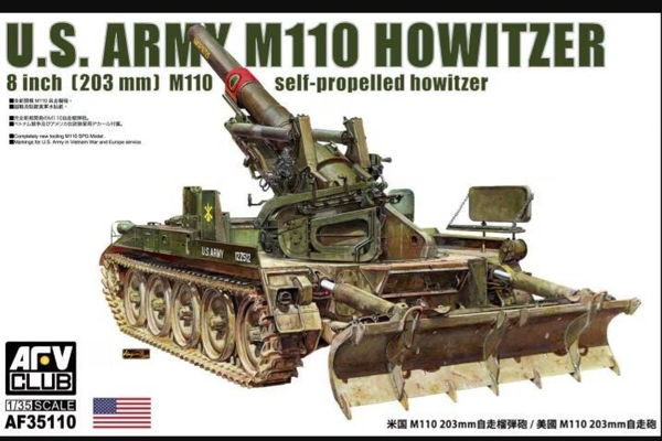 AFV Club – U.S. Army M110 203 mm Self-Propelled Howitzer – AF35110 – 1:35