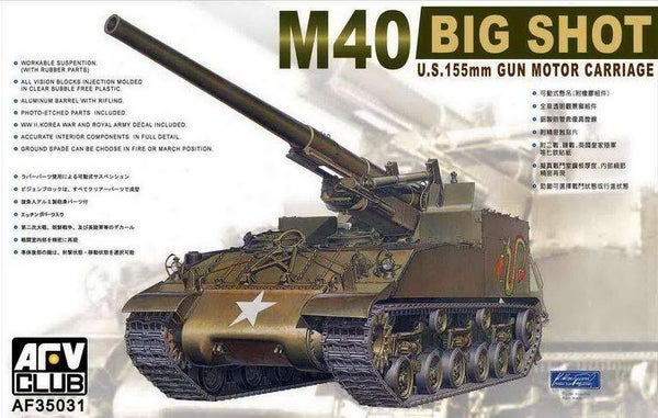 M40 Big Shot U.S. 155mm Gun Motor Carriage AFV Club  No. AF35031  1:35