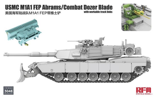 USMC M1A1 FEP Abrams/Combat Dozer Blade with workable track links Rye Field Model  Nr. RM-5048  1:35