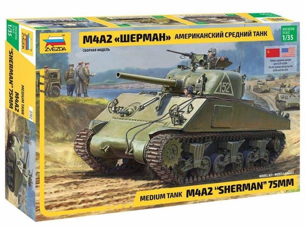 M4A2 Sherman Zvezda  Nr. 3702  1:35 neu