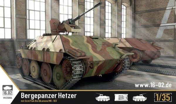 Bergepanzer Hetzer mit 3cm Flak Bordkanone MK-103 16.02  Nr. VK35004  1:35 neu