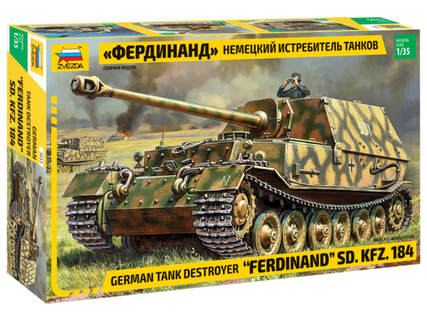 German Tank Destroyer "Ferdinand" SD.Kfz. 184 Zvezda  Nr. 3653  1:35 neu