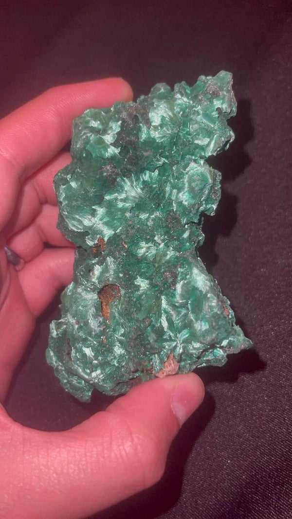 Imponerende Fluweel Malachiet Plaat (Congo) – 203 gram