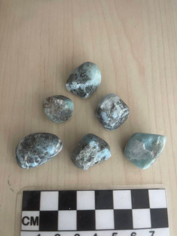 Larimar Trommelstenen met Schade (6-10 gram)