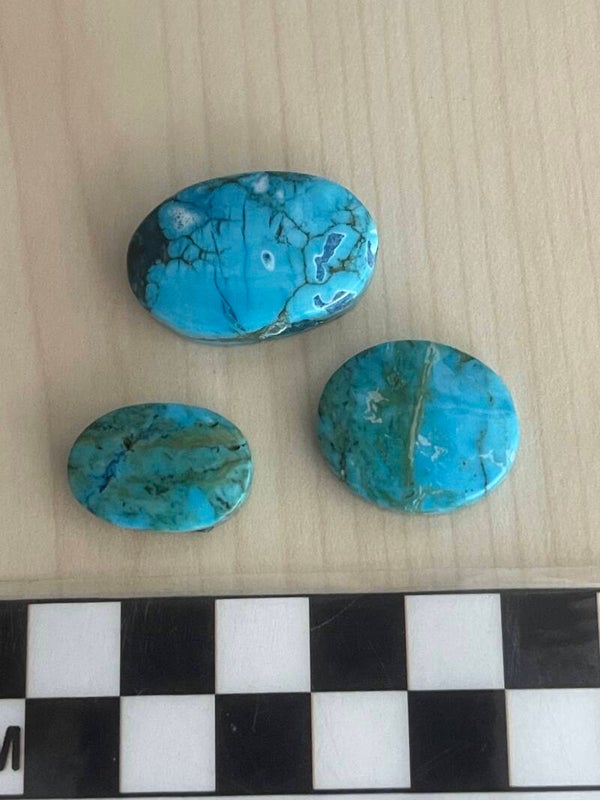 Turkoois uit Anhui (China) cabochon Handgeslepen