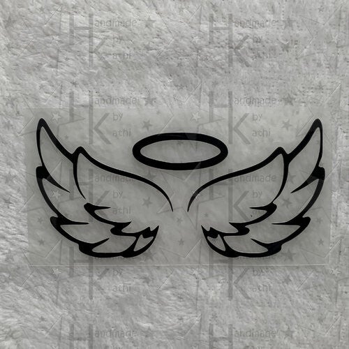 Bügelbild - Engelsflügel & Heiligenschein