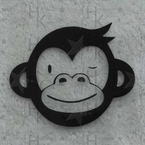 Bügelbild - Affenkopf / Affe