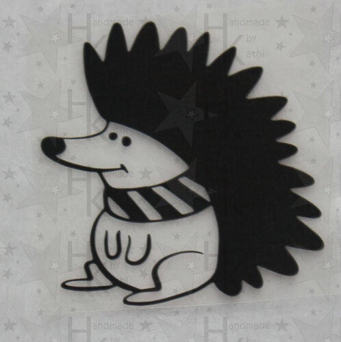 Bügelbild - Igel mit Schal