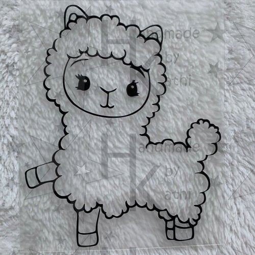 Bügelbild - süßes Schaf / Lama