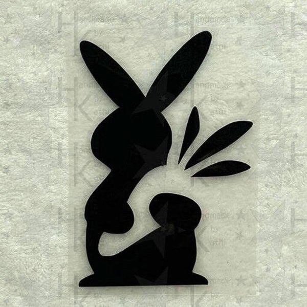 Bügelbild - Hase mit Karotte