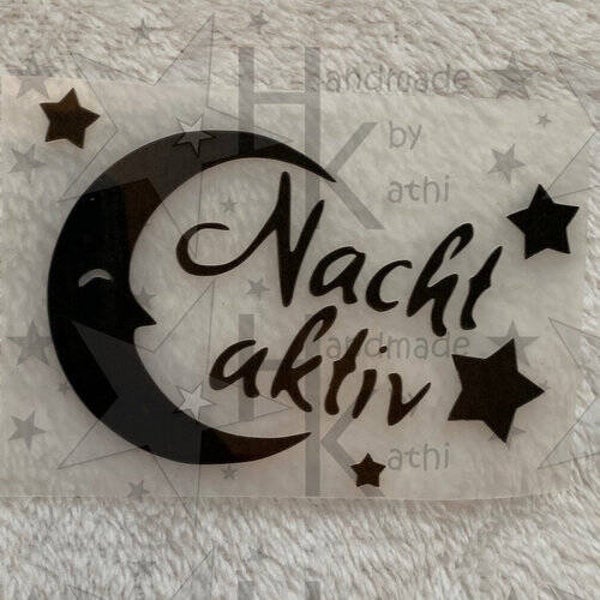 Bügelbild - Nachtaktiv (Mond & Sterne)