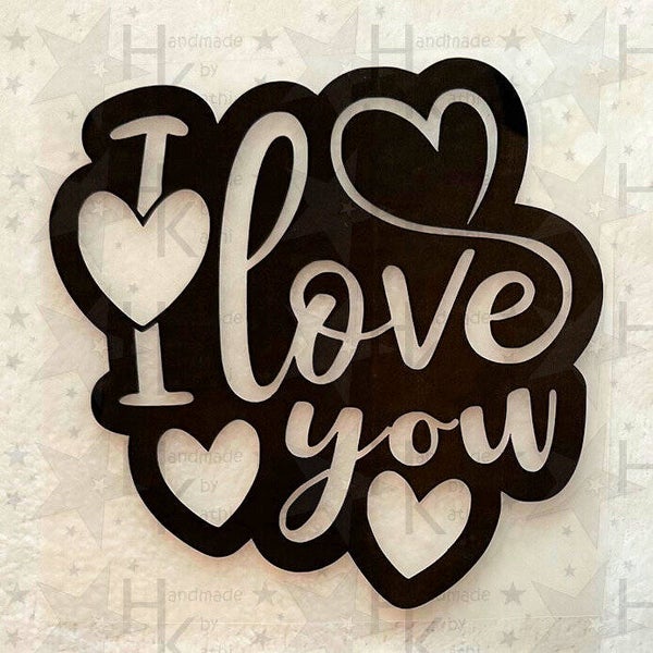 Bügelbild - Logo / Spruch - I Love You (Graffiti)
