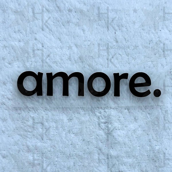 Bügelbild - Amore | Liebe | Logo