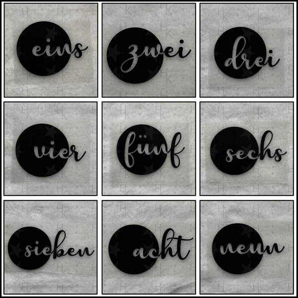 Bügelbild - Kreis & Zahl | Geburtstag | Birthday