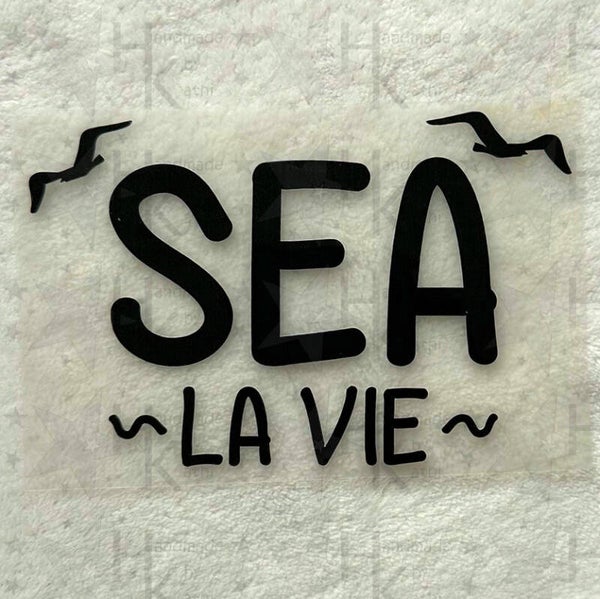 Bügelbild - Sea La Vie | Möwen | Maritim | Spruch | Logo