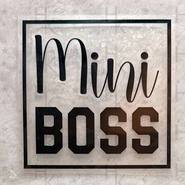 Bügelbild - Mini Boss | Spruch | Shirt | Slogan