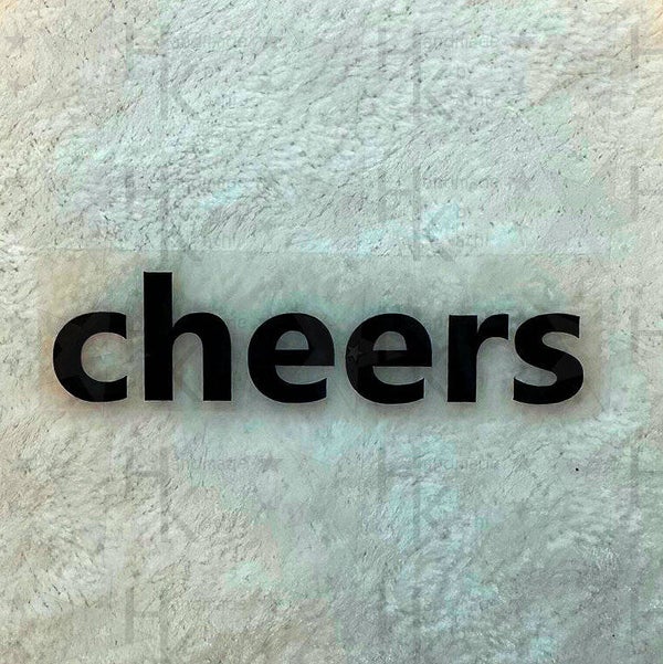 Bügelbild - cheers | Statement | Spruch | Logo