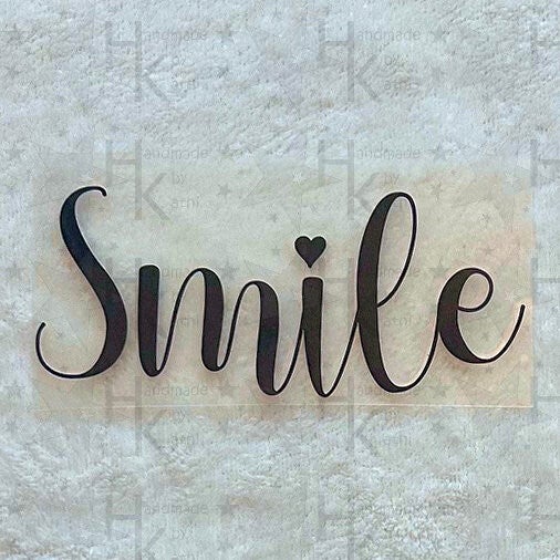Bügelbild - Smile | Spruch | Freude | Lachen