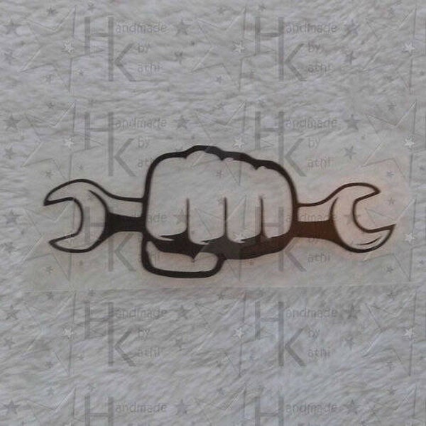 Bügelbild - Faust & Schraubenschlüssel (Handwerk)