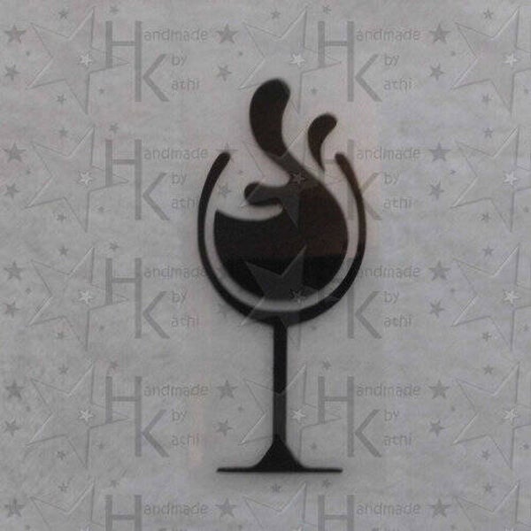 Bügelbild - Weinglas / Wein